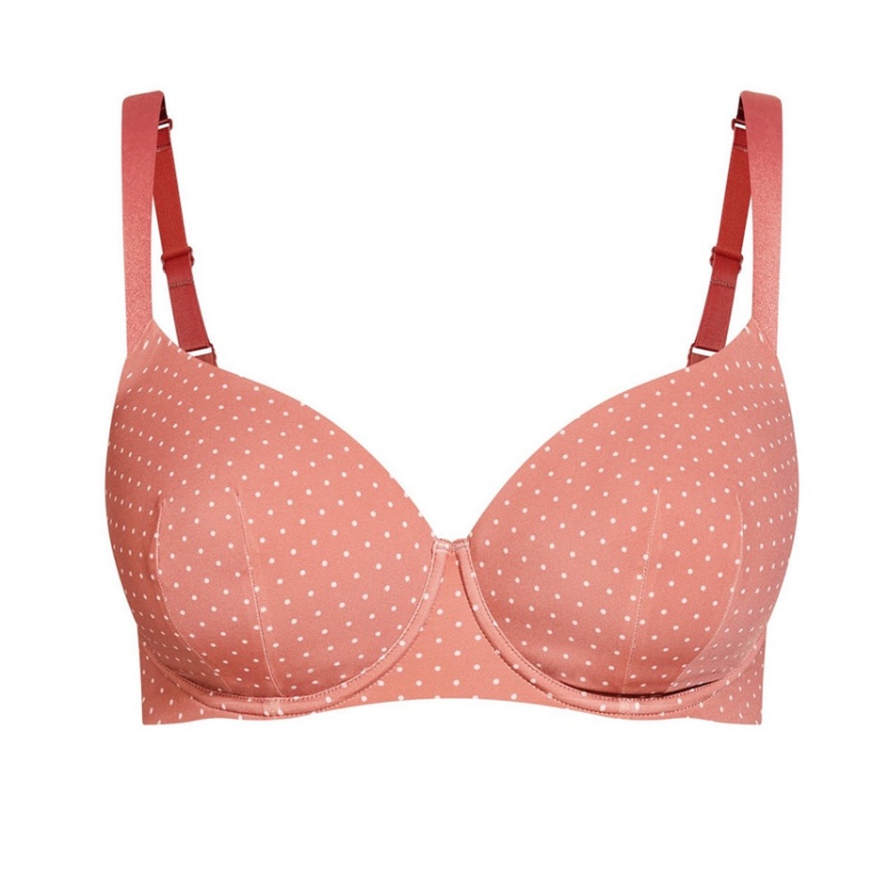 City Chic Plus Size Smooth & Chic T-Shirt Bra Cameo Rose 44D